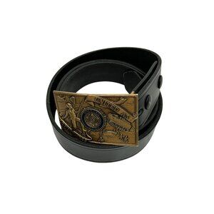 Boston Leather Belt American Legionnaires United As Legionnaires” Brass Buckle M